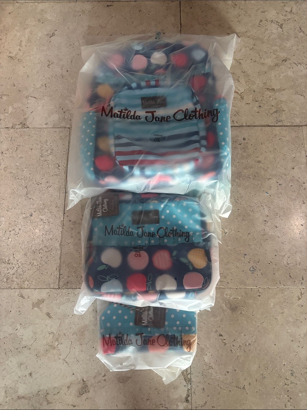 Matilda Jane Blue Polka Dot & Multicolor Dot Throw